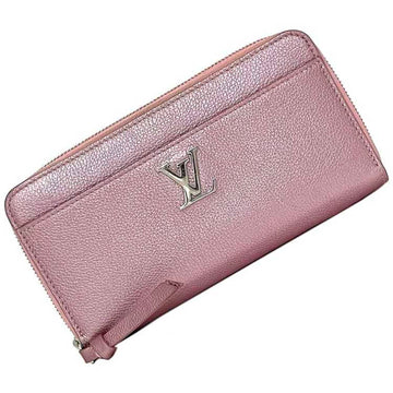 LOUIS VUITTON Round Long Wallet Zippy Lock Me Crystal Rose M69812 Calf Leather UB3240  LV Grain Day Limited