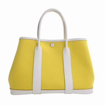 Hermes Toile Officier Country Garden TPM Tote Bag - White Yellow