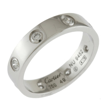 CARTIER Love Full Diamond Ring No. 9 18K K18 White Gold Ladies
