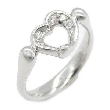 TIFFANY&CO Open heart diamond ring Ring Clear Pt950Platinum Clear