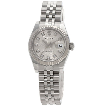 ROLEX 179174G Datejust 10P Diamond Watch Stainless Steel SS SSxK18WG Women's