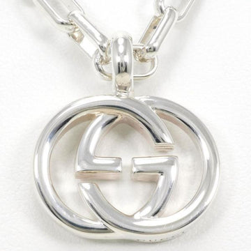 GUCCI Interlocking G Silver Necklace Total Weight Approx. 22.2g 50cm Jewelry Wrapping Free