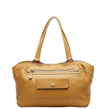 PRADA handbag tote bag brown leather ladies