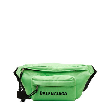BALENCIAGA Waist Bag Body 569978 Light Green Nylon Women's