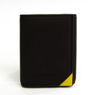 BOTTEGA VENETA 629685 Unisex Leather Wallet [tri-fold] Brown,Yellow