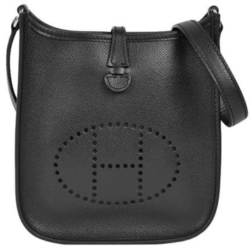 Hermes Evelyn 2 TPM Shoulder Bag Black Vaux Epsom ??? H Engraved (Made in 2004) 038410CK