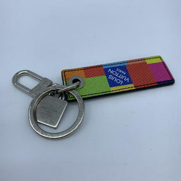 LOUIS VUITTON M80227 Porte Cle LV Tab Damier Keychain Charm Multicolor