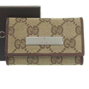 GUCCI GG Canvas Key Case for 6 Keys Brown 04565 2149