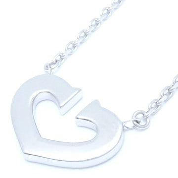 CARTIER C heart necklace K18WG white gold 290730