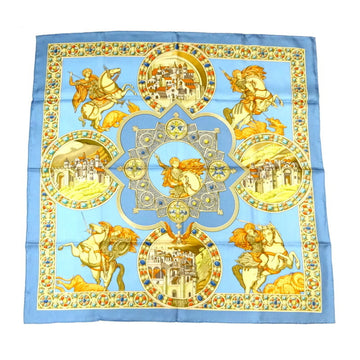 HERMES Carre 90 LE TRIOMPHE DU PALADIN The Justice Knight Victory Women's Scarf 100% Silk Multi