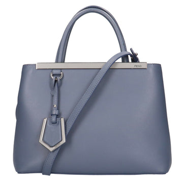 FENDI Toujour Shoulder Bag Leather Blue Ladies
