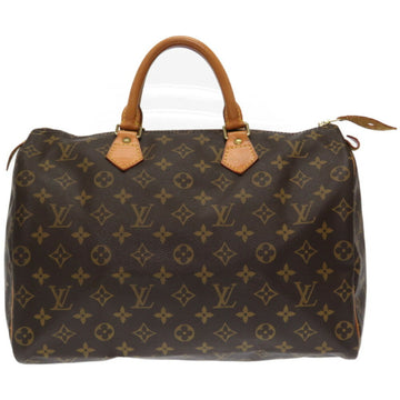 LOUIS VUITTON Monogram Speedy 35 M41524 Handbag Canvas / Leather Brown Ladies