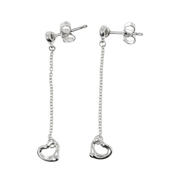 TIFFANY&Co. Open heart earrings drop 925 silver diamond approx. 1.54g