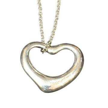TIFFANY&Co. Open Heart Necklace Sv925 Silver Accessory Women's 22mm