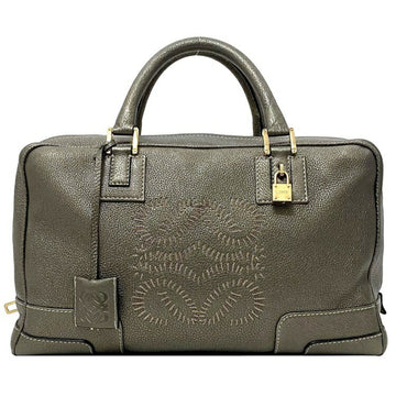 Loewe Tote Bag Amazona 36 Silver Anagram Leather LOEWE Bronze Handbag Chain Embroidery Front Ladies Accent