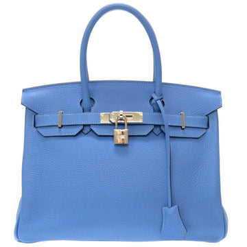 HERMES Birkin 30 Taurillon Clemence Blue Paradise R stamp handbag blue 0072  6A0072IES6