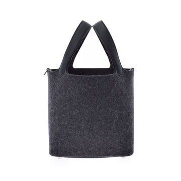 Hermes Picotin Lock PM Gray Black U Engraved (around 2022) Women's Felt Handbag