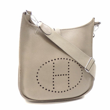 Hermes Evelyn 3 PM Shoulder Bag Ladies Gray Vaux Epsom T Engraved Around 2015 HERMES Leather