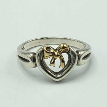 TIFFANY ribbon heart combination ring silver gold 925 750
