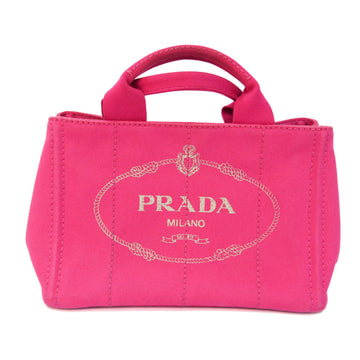 PRADA Canapa Women's Canvas Tote Bag Pink
