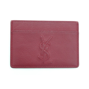 YVES SAINT LAURENT Saint Laurent Leather Pass Case Red 352908
