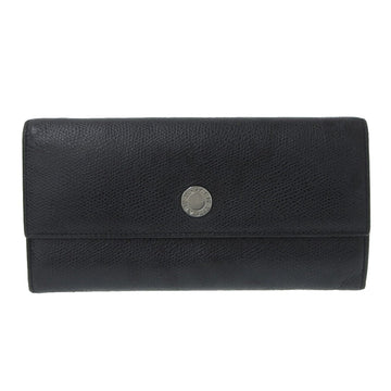 Bvlgari logo long wallet with hook leather black