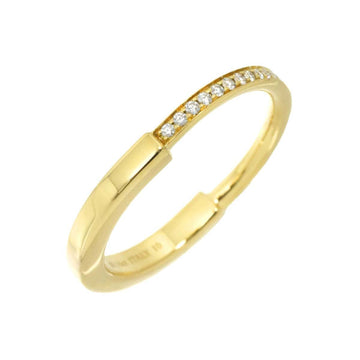 TIFFANY&CO. Lock No. 19 Ring Diamond 0.16ct K18 YG Yellow Gold 750