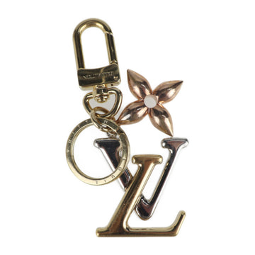 LOUIS VUITTON Portocre LV New Wave Keychain M68449 Metal Gold Silver Pink Keyring Bag Charm