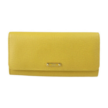 FENDI continental wallet folio 8M0251 leather yellow gold metal fittings long logo plate