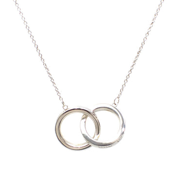 TIFFANY 1837 Interlocking Circle Pendant Necklace Women's SV925 4.7g Silver