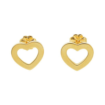 TIFFANY heart K18YG yellow gold earrings