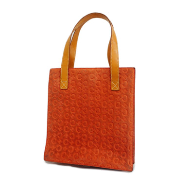 CELINEAuth  C Macadam Women's Suede Handbag Orange Red