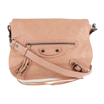 BALENCIAGA The Folk Shoulder Bag 246432 Leather Pink