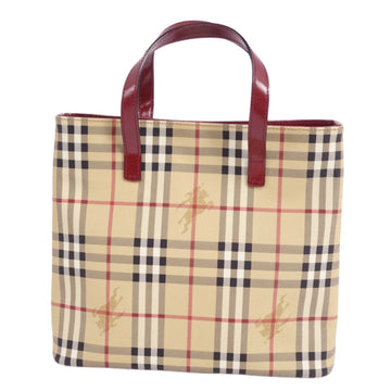 BURBERRY London  LONDON Handbag Tote Bag Check Pattern Ladies Brown