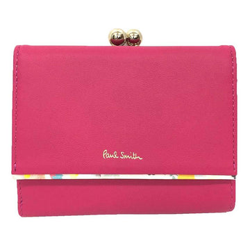 PAUL SMITH Fold Wallet PWD514 Leather Pink Women's aq9341