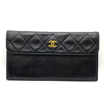 Chanel matelasse bag attached pouch lambskin black
