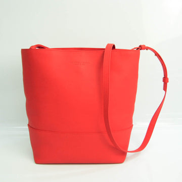 BOTTEGA VENETA Intrecciato Bucket Bag 570177 Women's Leather Shoulder Bag Orange Red