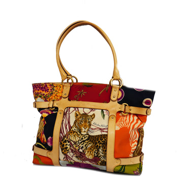 SALVATORE FERRAGAMOAuth  Gancini Tote Bag Women's Nylon Multi-color