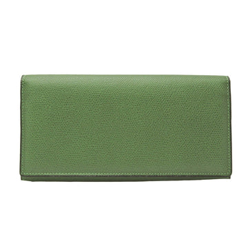 VALEXTRA V9L13 Women's Calfskin Long Wallet [bi-fold] Green