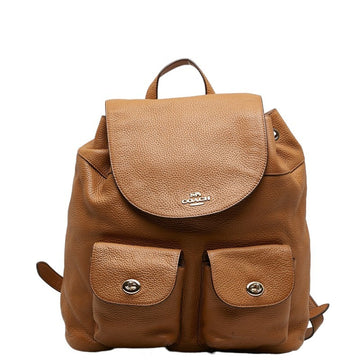 COACH Rucksack Backpack Brown Leather Ladies