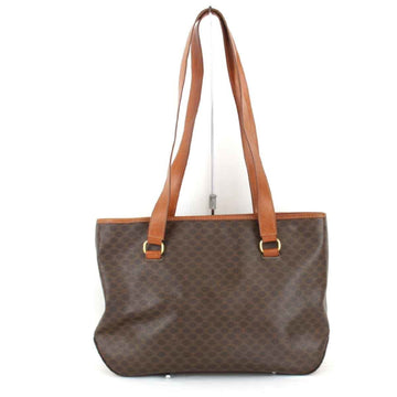 CELINE Macadam pattern tote bag leather brown ladies