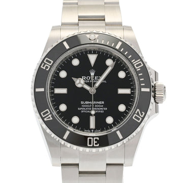 ROLEX Submariner October 2023 124060 Men's SS Watch Automatic Winding Black Dial