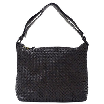 Bottega Veneta bag women's men's shoulder 2way intrecciato leather black 115658