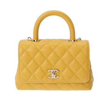 CHANEL Matelasse XXS Champagne AS2215 Women's Caviar Skin Handbag