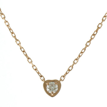 CARTIER d'Amour Heart Necklace 18K K18 Pink Gold Diamond Women's