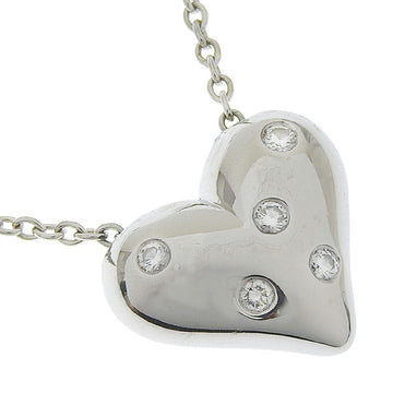 TIFFANY&Co.  Dots Heart Necklace 5P Pt950 Platinum x Diamond Women's