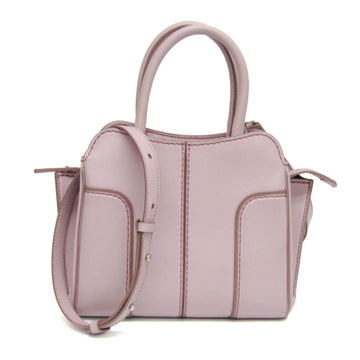 TOD'S Sella Women's Leather Handbag,Shoulder Bag Light Purple