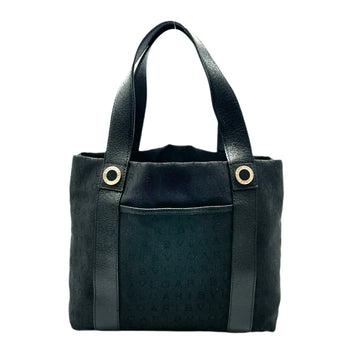 BVLGARI Tote Bag Mania Canvas Leather Black Women's Men's Handbag LAEBEG