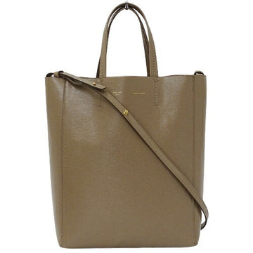 CELINE Bag Ladies Handbag Shoulder 2way Leather Cover Small Beige