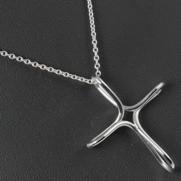 TIFFANY Open Cross Necklace Silver 925 &Co. Women's